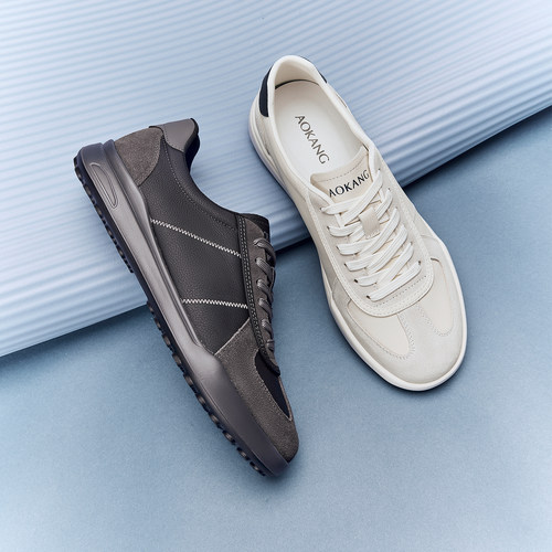 奥康 男鞋2026春季新款德训鞋复古经典时尚休闲运动鞋平底板鞋 - 图0
