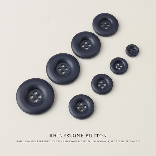 毛呢大衣风衣扣子儿童外套毛衣衬衫扣加厚大圆边树脂彩色烤漆纽扣 - 图2