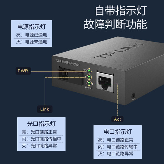 TP-LINK Gigabit fiber optic transceiver pair 3KM