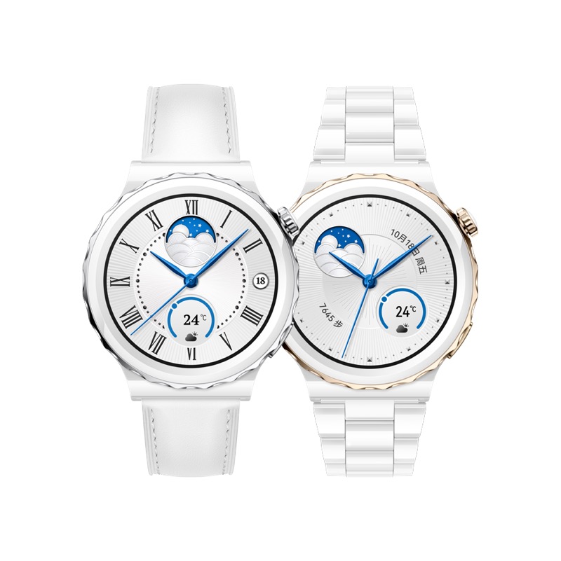 新品!华为女款43mm陶瓷huawei手表 华为乐之途智能手表