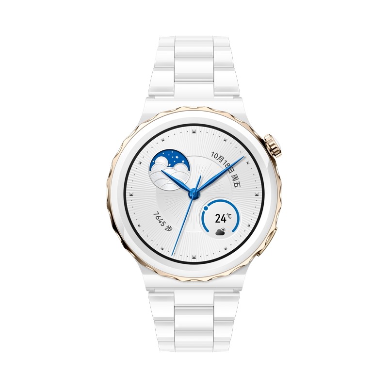 新品!华为女款43mm陶瓷huawei手表 华为乐之途智能手表