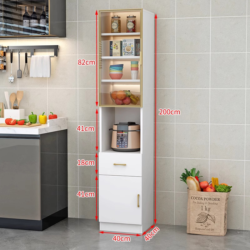 Modern simple custom-made sideboard storage cabinet oven microwave oven guest restaurant kitchen high storage sideboard cupboard