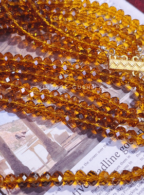 中古vintage复古宫廷风莱茵石太阳花水晶多层项链耳钉套装锁骨链