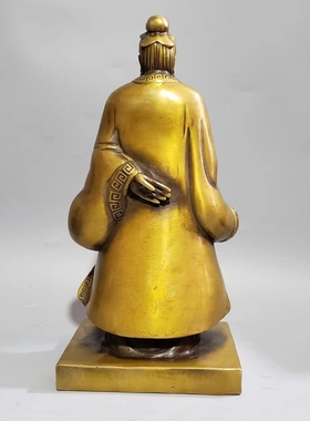 紫阳真人纯铜紫阳铜像紫玄张伯端站像家居装饰桌面摆件高30厘米