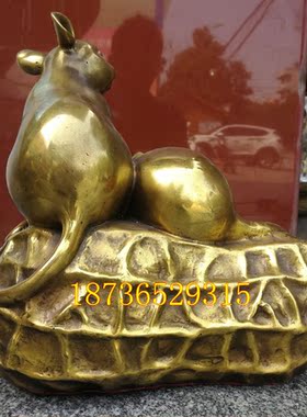 纯铜生财有道摆件工艺品