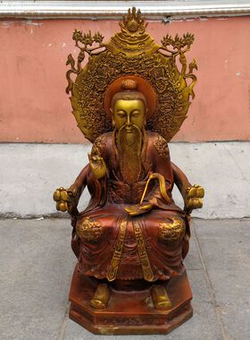 三清道祖元始天尊铜像