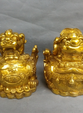 飞天貔貅招财摆件风水铜器