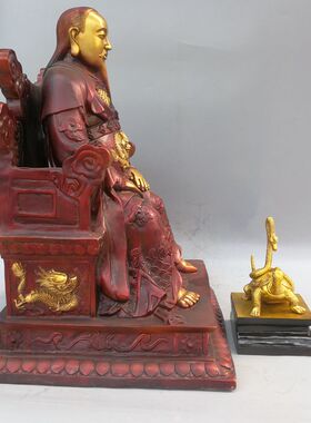纯铜祖师爷武当山神像供奉摆件