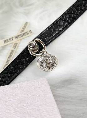 高级感皮质颈饰可定制项圈choker