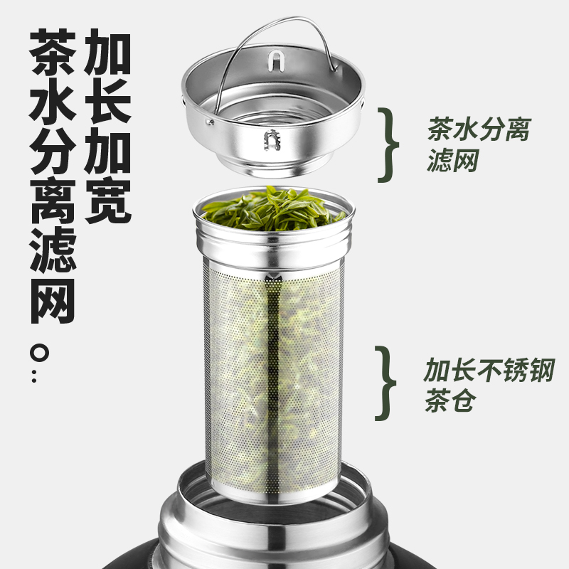 316保温壶户外大容量保温杯不锈钢便携车载式泡茶热水壶家用大号