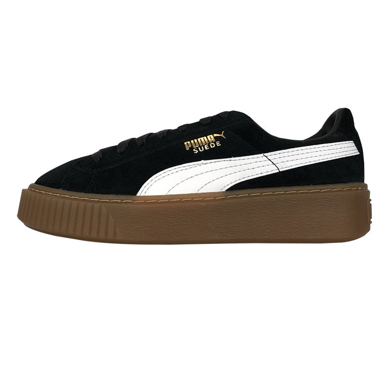 black and brown puma platform