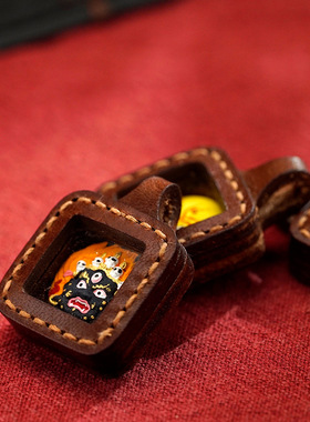 迷你手绘小唐卡吊坠diy配件扎基拉姆黄财绿度文殊黑财五爷唐卡