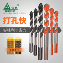 Green Forest Triangle Drills MULTIFUNCTION CONCRETE MAGNETIC BRICK CERAMIC CEMENT WALL PUNCHING SPECIAL UNIVERSAL TILE OPEN PORE