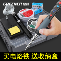 Green Forest Electric Soldering Iron Home Small Repair Welding Loo Ferroelectric Welding Pen Solder Tinder Suit With Chrome Iron Soldering Gun