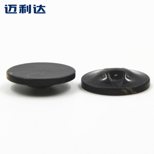 迈利达暗眼平面牛角黑色纽扣扣子 男女装西服大衣外套扣钮扣子 - 图0