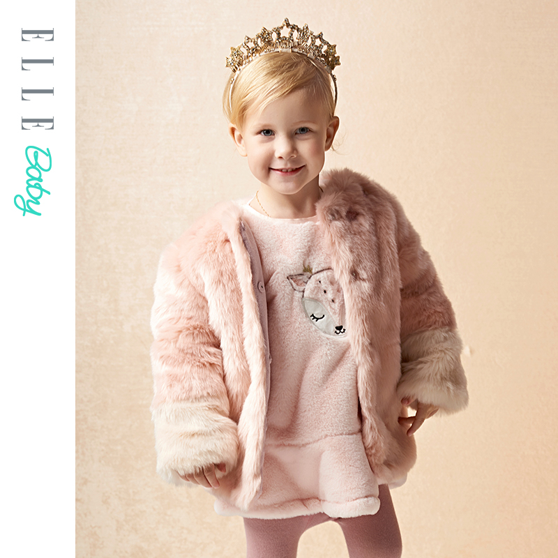 A类品质，Elle baby 2020年冬季新款 洋气小香风棉服外套