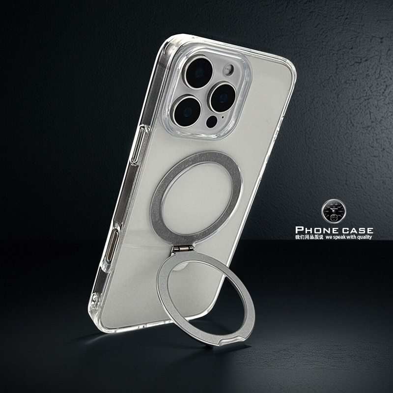 新款看视频苹果手机支架磁吸手机壳旅行携带直播拍摄抖音指环竖屏 - 图2