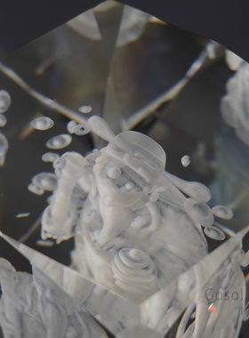 财神水晶内雕招财开业乔迁送礼