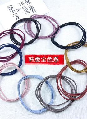 耐用四层高弹力黑色橡皮筋发绳