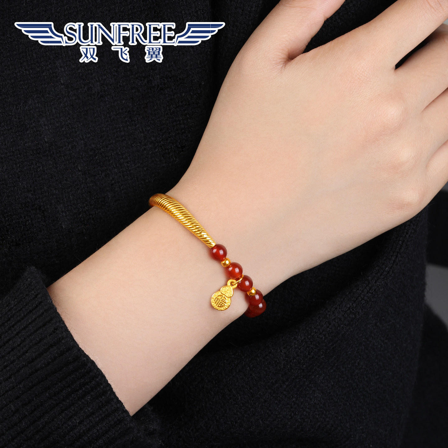 24K黄金螺旋纹时尚大气弯管足金999硬金3D手串链编绳DIY半手镯女,淘宝优惠券,粉丝福利购,淘宝优惠卷