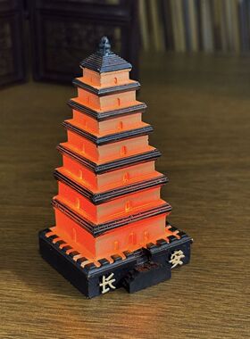 【正品】西安大雁塔发光冰箱贴夜灯文创旅游纪念品磁树脂立体摆件