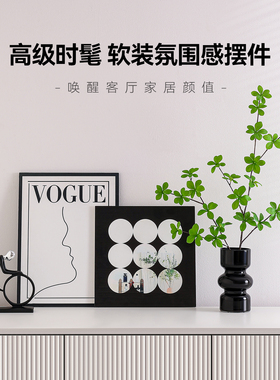 轻奢高档客厅玄关摆件入户餐边鞋柜电视机柜台桌面摆画装饰品礼物