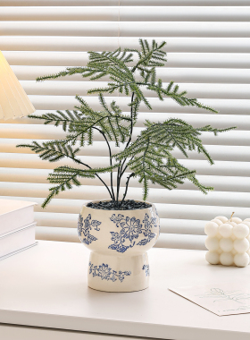 仿真绿植摆件小型客厅室内茶几盆栽电视柜桌面仿生植物假花高级感