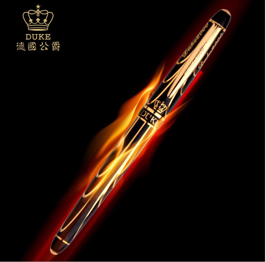 正品德国DUKE公爵钢笔世纪先锋14K金笔0.5mm钢笔/墨水笔 书法练字美工笔0.8mm弯笔尖14k金笔