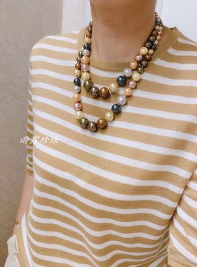 深海母贝混彩女毛衣链