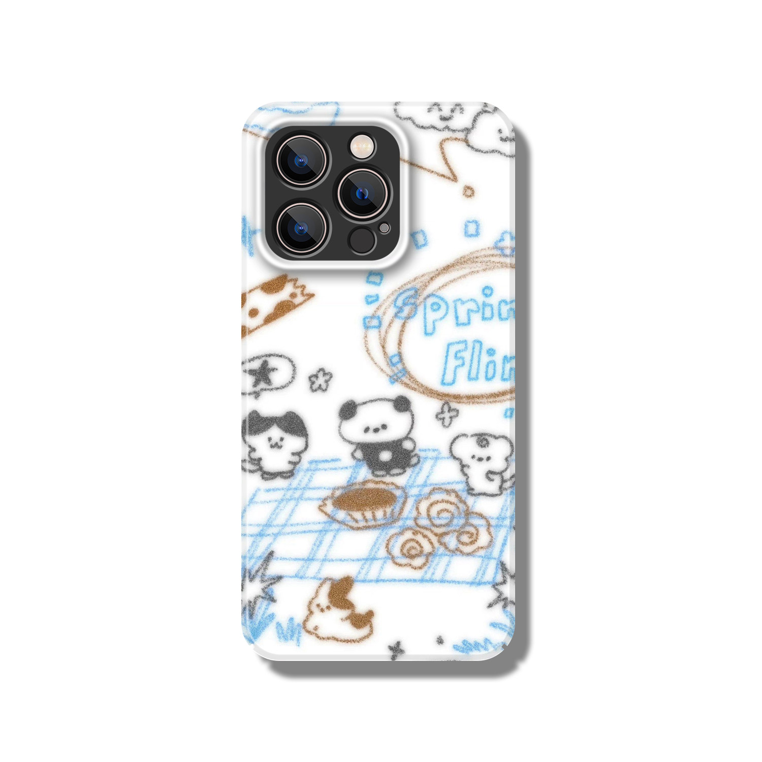 ins古早风复古可爱插画适用苹果15promax手机壳iPhone14少女13菲林硬壳12全包XR华为mate荣耀oppo小米vivo