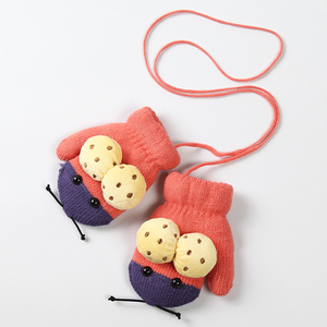 新款儿童挂脖手套