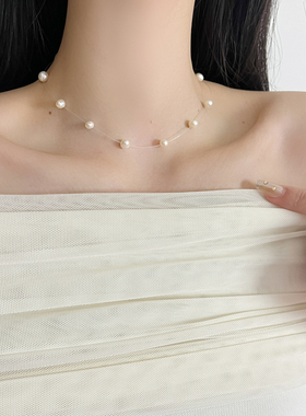 天然淡水珍珠项链鱼线