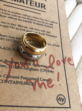 可以洗澡的双色戒指指环