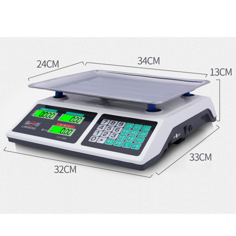 商用电子计价秤电子称台秤30KG电子秤水果秤台称计数台秤厨房卖菜 - 图3