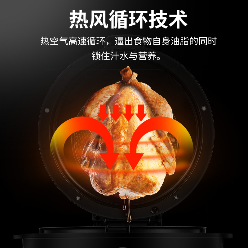 九阳创美专卖店九阳空气炸锅家用新款多功能智能电炸锅大容量全自动无油炸薯条机3
