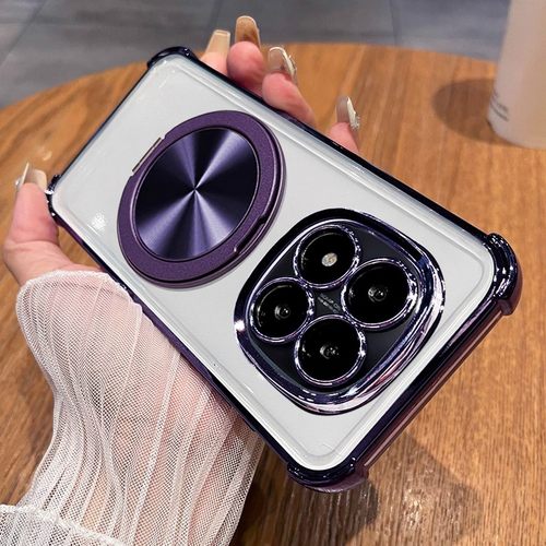 适用红米Note15Pro手机壳redminote15pro＋透明电镀5g软硅胶外壳Redmi全包气囊防摔note15带支架磁吸保护套 - 图2