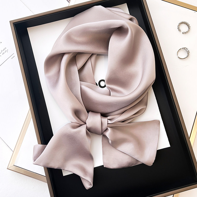 纯黄色真丝桑蚕丝小长条方巾丝巾女搭配衬衫职业装饰脖子领带丝带,淘宝优惠券,粉丝福利购,淘宝优惠卷