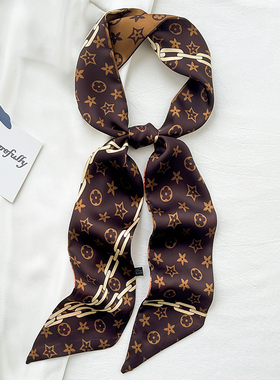 长条窄小丝巾女春秋丝带飘带腰带