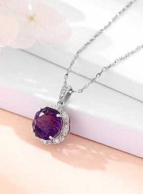 天然彩宝女纯银气质吊坠上新价