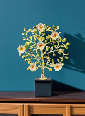 乔迁送礼样板房间发财树摆件轻奢