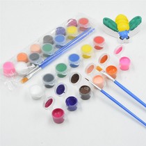 12 color watercolor paint suit washable child hand finger painting plaster doll painted graffiti baby paint