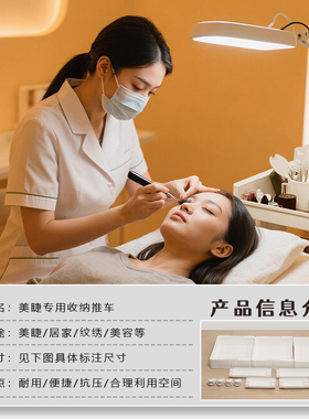 加厚加宽十年用不坏美容美睫推车