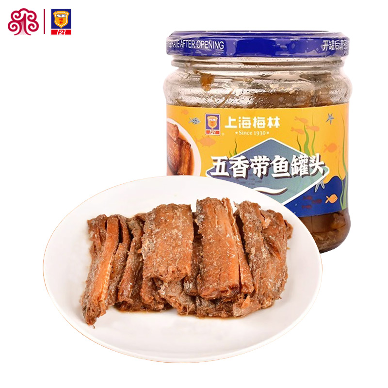 maling上海梅林五香带鱼罐头210g克*4海鲜小食鱼肉下饭菜方便食品-图0