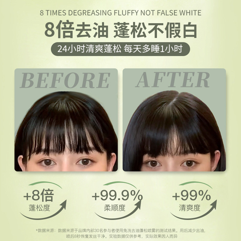 空气感干发喷雾免洗头去油控油发油 冠迪化妆品头发造型