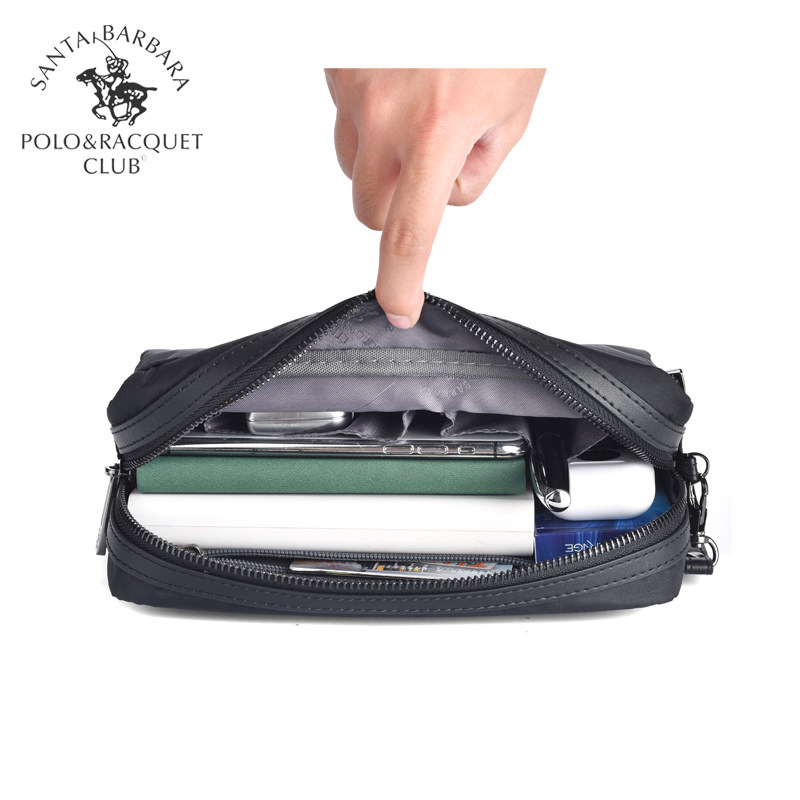 圣大保罗男士休闲大容量帆布手拿包 圣大保罗晨雅迪男士包袋