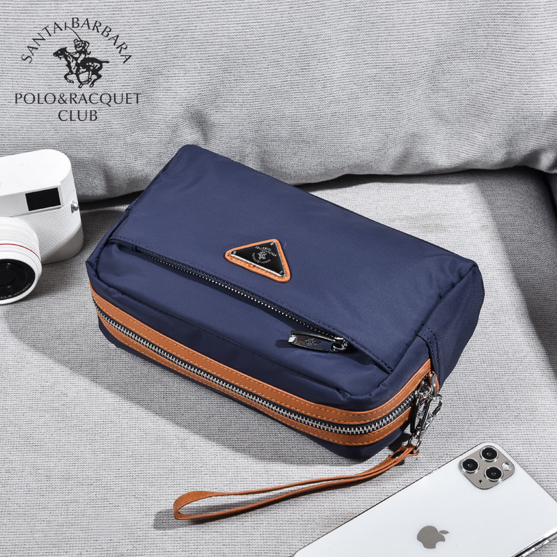 圣大保罗男休闲拉链长款牛津手拿包 圣大保罗晨雅迪男士包袋