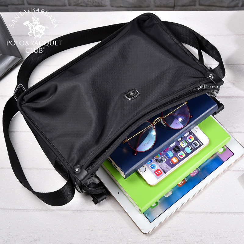 圣大保罗男包休闲帆布横款纺单肩包 圣大保罗晨雅迪男士包袋