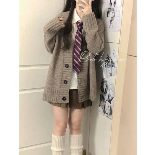 大码260斤秋冬伪娘jk制服套装可爱针织性感女装大佬少女三件套 - 图2