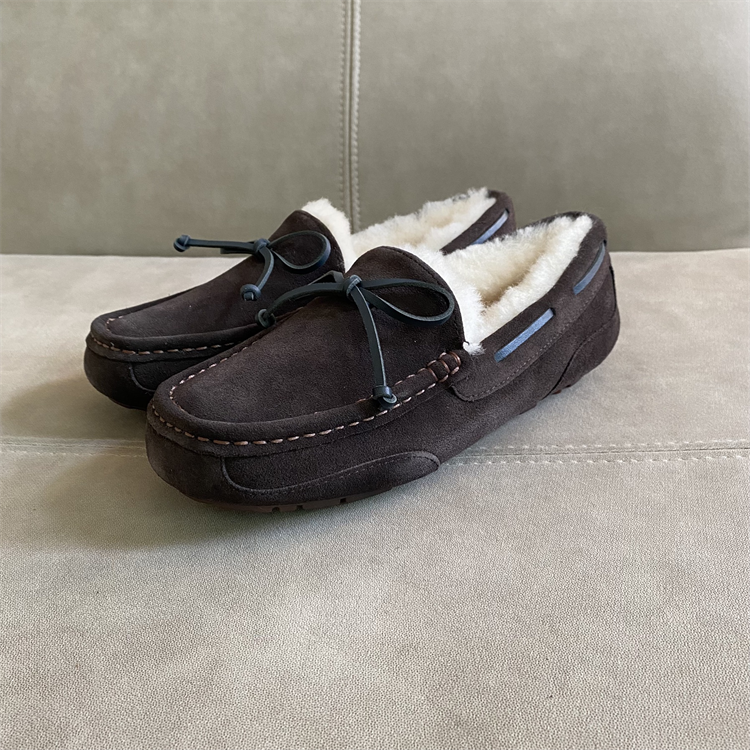 牛皮豆豆鞋男冬季2025年冬经典款加绒软底保暖舒适开车一脚蹬皮鞋,淘宝优惠券,粉丝福利购,淘宝优惠卷