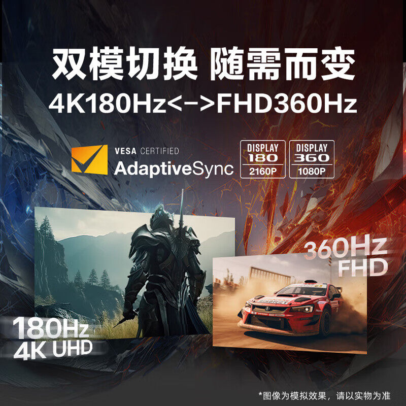 LG显示器27G810A电竞27英寸4K180Hz双模1K360Hz高刷电竞电脑屏幕 - 图1